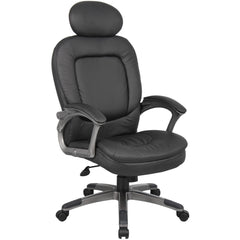 Task Chair:  Vinyl,  Adjustable Height,  Black