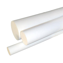 Plastic Rod: 48" Long, 1.25" Dia, Natural Color, Opaque, 5000 psi Tensile Strength