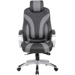 Task Chair:  Vinyl,  Adjustable Height,  Black & Gray