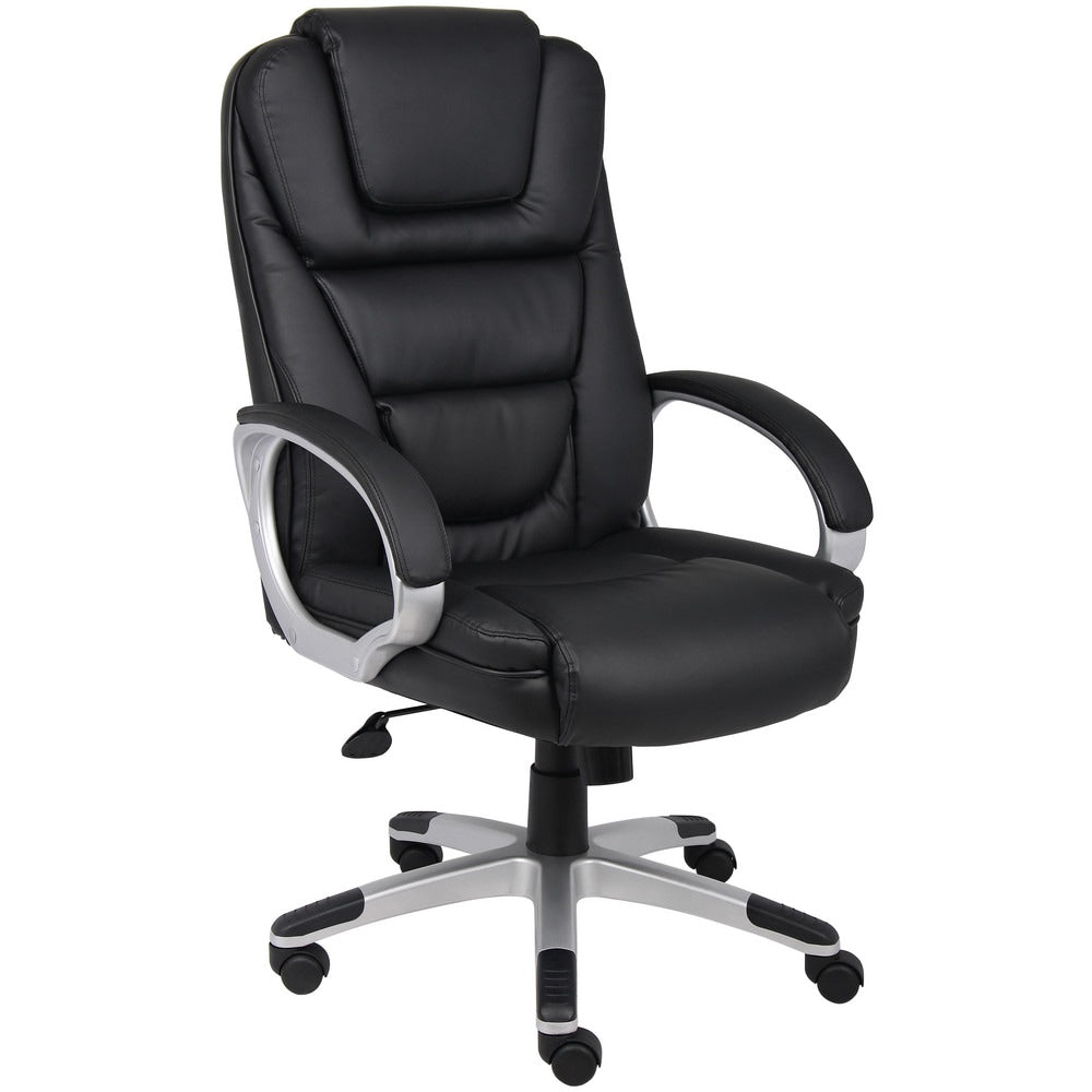 Task Chair:  PU Leather,  Adjustable Height,  Black