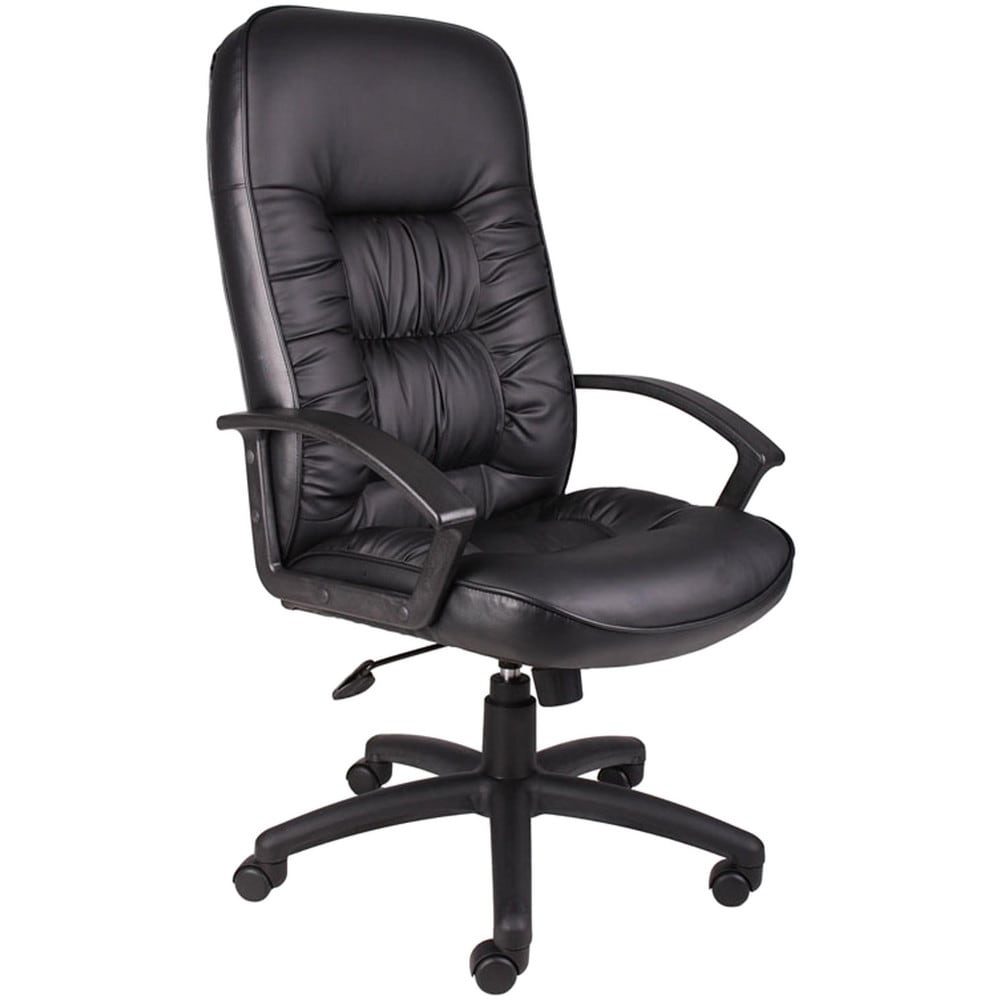 Task Chair:  PU Leather,  Adjustable Height,  Black