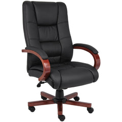 Task Chair:  Vinyl,  Adjustable Height,  Black