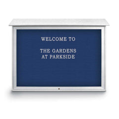 Enclosed Letter Board: 52" Wide, 40" High, Recycled Plastics, White