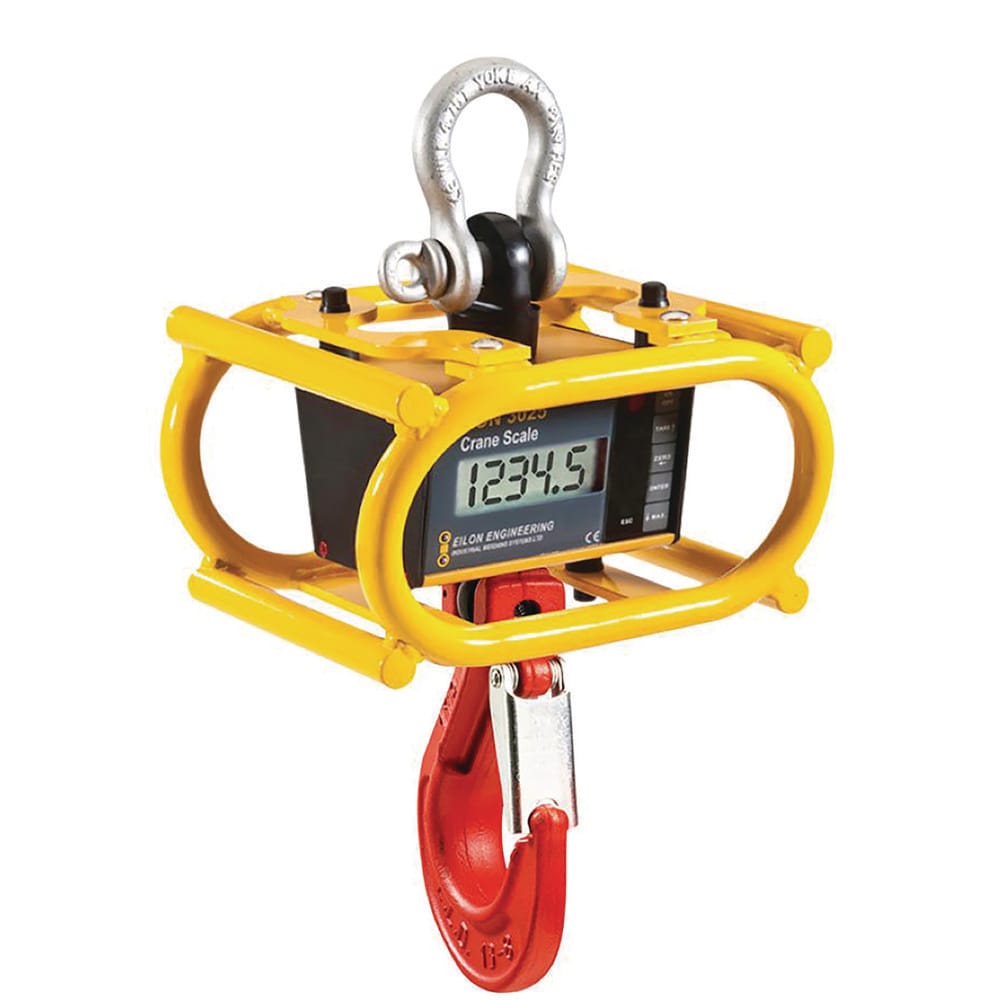 Crane Scales & Hanging Scales; Type: Crane Scale w/1" Display, Cage & IR Remote; Capacity (Lb.): 20000.00; Capacity (kg): 9071.8474; Display Type: 6 Digit LCD, 5 Digit LCD; Scale Type: Crane Scale