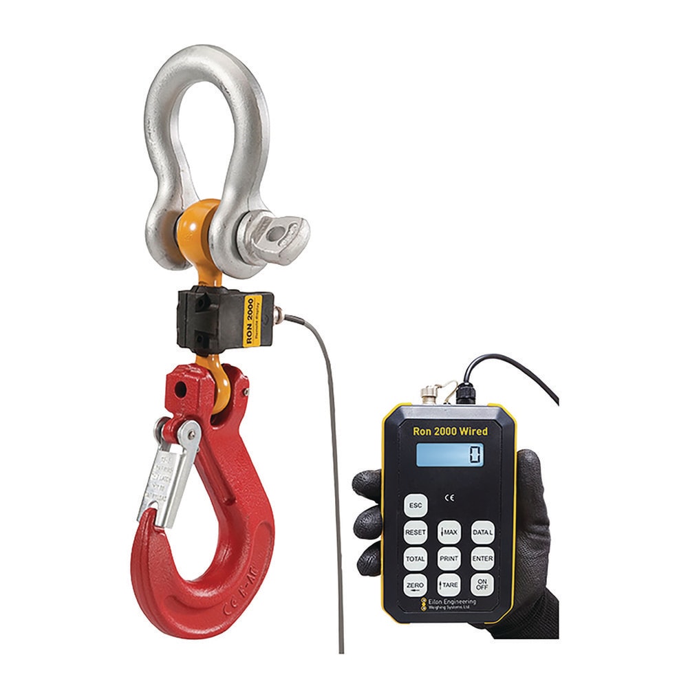 Crane Scales & Hanging Scales; Type: Hook Type Wired Crane Scale; Capacity (Lb.): 25000.00; Capacity (kg): 11339.8093; Display Type: 6 Digit LCD; Scale Type: Crane Scale