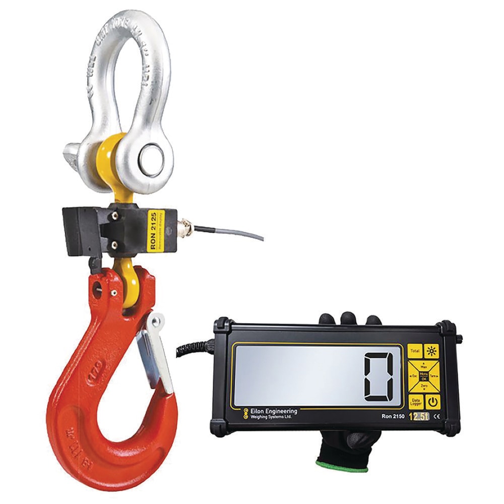 Crane Scales & Hanging Scales; Type: Hook Type Wired Crane Scale; Capacity (Lb.): 10000.00; Capacity (kg): 4535.9237; Display Type: 6 Digit LCD, 5 Digit LCD; Scale Type: Crane Scale