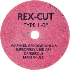 Deburring Wheel: 3" Dia, 1/8" Face Width, 1/4" Hole, Aluminum Oxide
