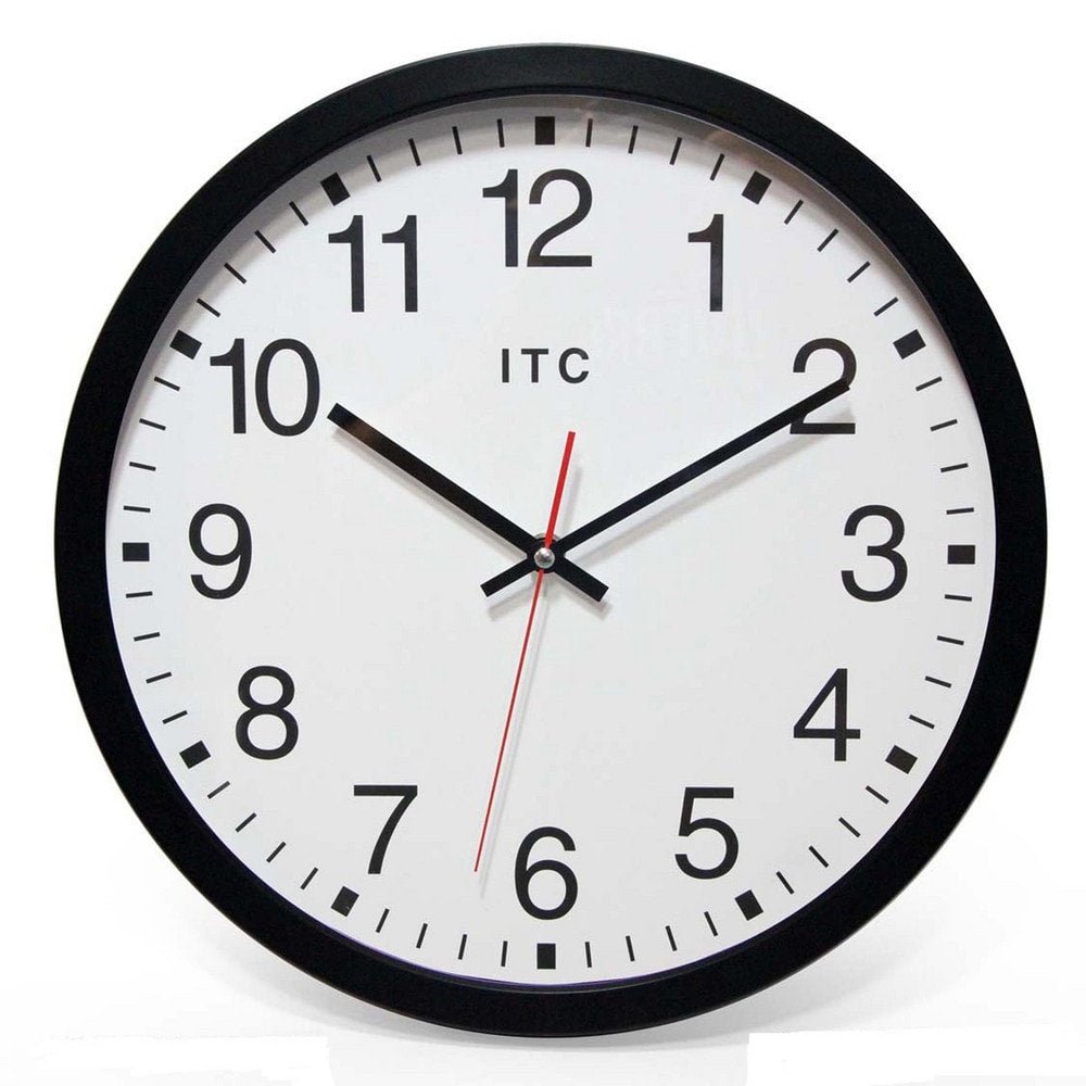 12-1/4 Inch Diameter, White Face, Dial Wall Clock