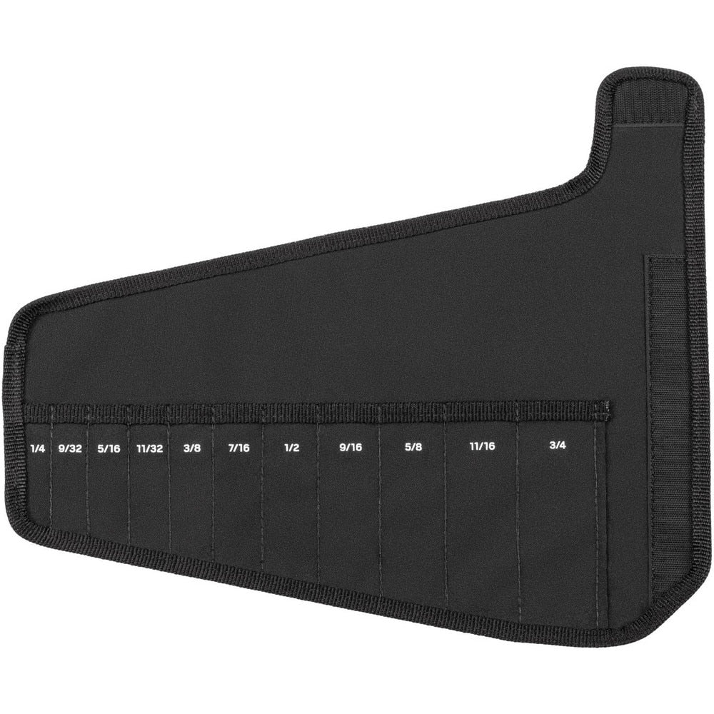 Tool Pouches & Holsters; Holder Type: Rollup Pouch; Tool Type: Combination Wrench; Closure Type: Hook & Loop; Material: Polyester; Color: Black; Belt Included: No