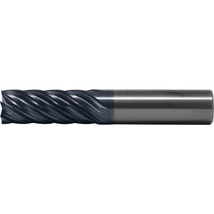 Square End Mill: 5/8" Dia, 2-1/4" LOC, 7 Flute, Solid Carbide