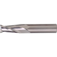 Square End Mill: 1" Dia, 1-1/2" LOC, 2 Flute, Solid Carbide