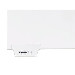 11 x 8 1/2" Exhibit A Label, 1 Tabs, Unpunched, Preprinted Tab Dividers