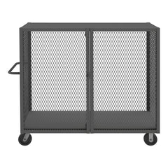 Cage Utility Cart: 66-1/2" Long, 26" Wide, Steel, 2000 lb Capacity, Gray