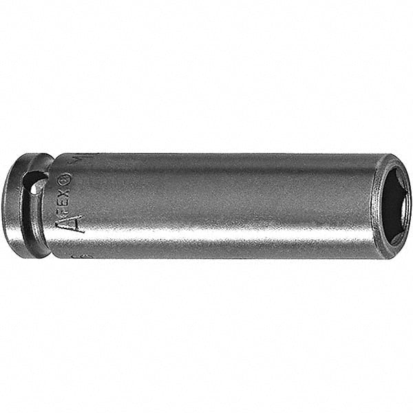 Impact Socket: 1/4" Drive, 13 mm Socket, Hex Drive