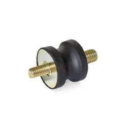 Vibration Isolators; Isolator Type: Stud/Stud; Insert Material: Zinc-Plated Steel; Isolator Material: Natural Rubber; Maximum Load Capacity: 3640.00 N; Top Diameter: 75.00; Bottom Diameter: 75; Thread Size: 1/2-13; Overall Width: 75 mm