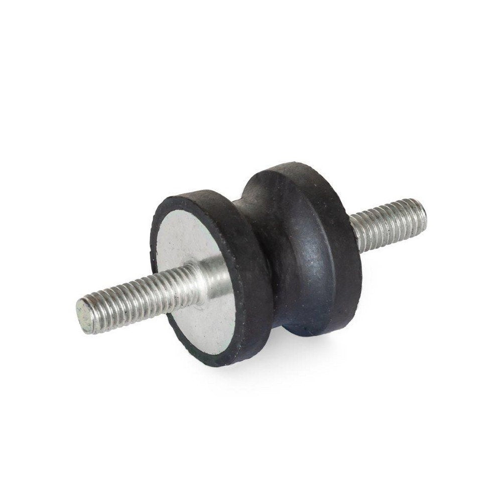 Vibration Isolators; Isolator Type: Stud/Stud; Insert Material: Stainless Steel; Isolator Material: Natural Rubber; Maximum Load Capacity: 273.00 N; Top Diameter: 20.00; Bottom Diameter: 20; Thread Size: 1/4-20; Overall Width: 20 mm