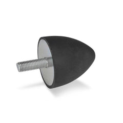 Vibration Isolators; Isolator Type: Plate/Stud; Insert Material: Zinc-Plated Steel; Isolator Material: Natural Rubber; Maximum Load Capacity: 675.00 N; Top Diameter: 50.00; Thread Size: M10x1.5; Overall Width: 50 mm