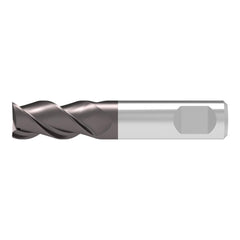 Square End Mill: 3 Flute, Solid Carbide