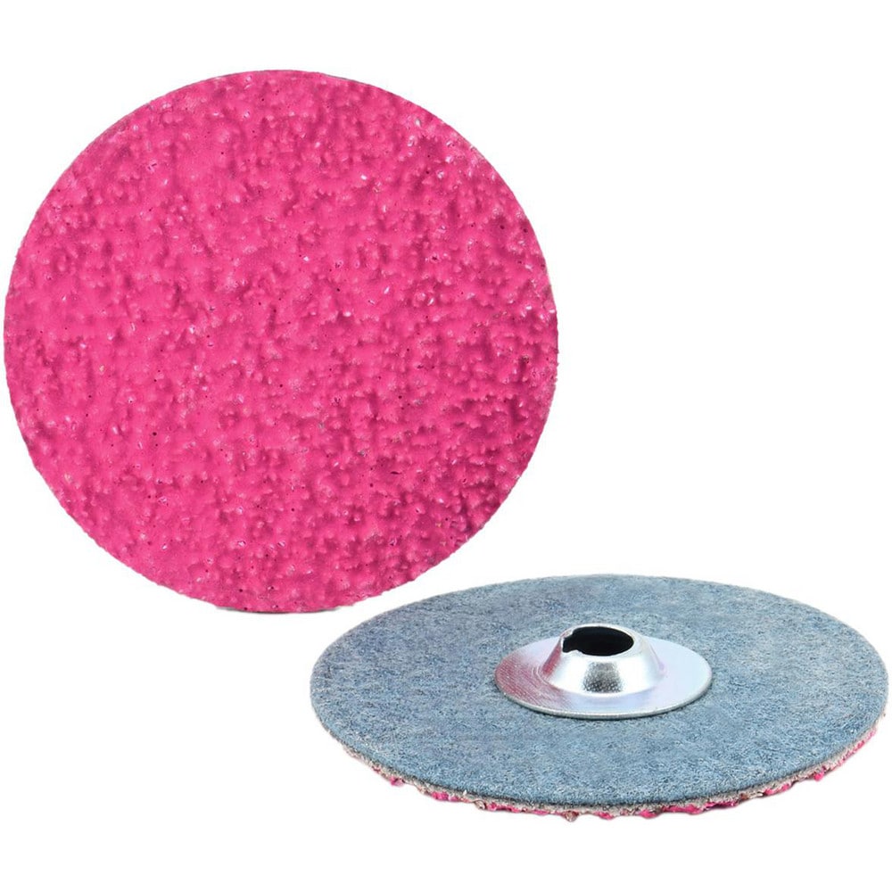 Quick-Change Disc: Type S, 3" Dia, 50 Grit, Ceramic Alumina, Coated