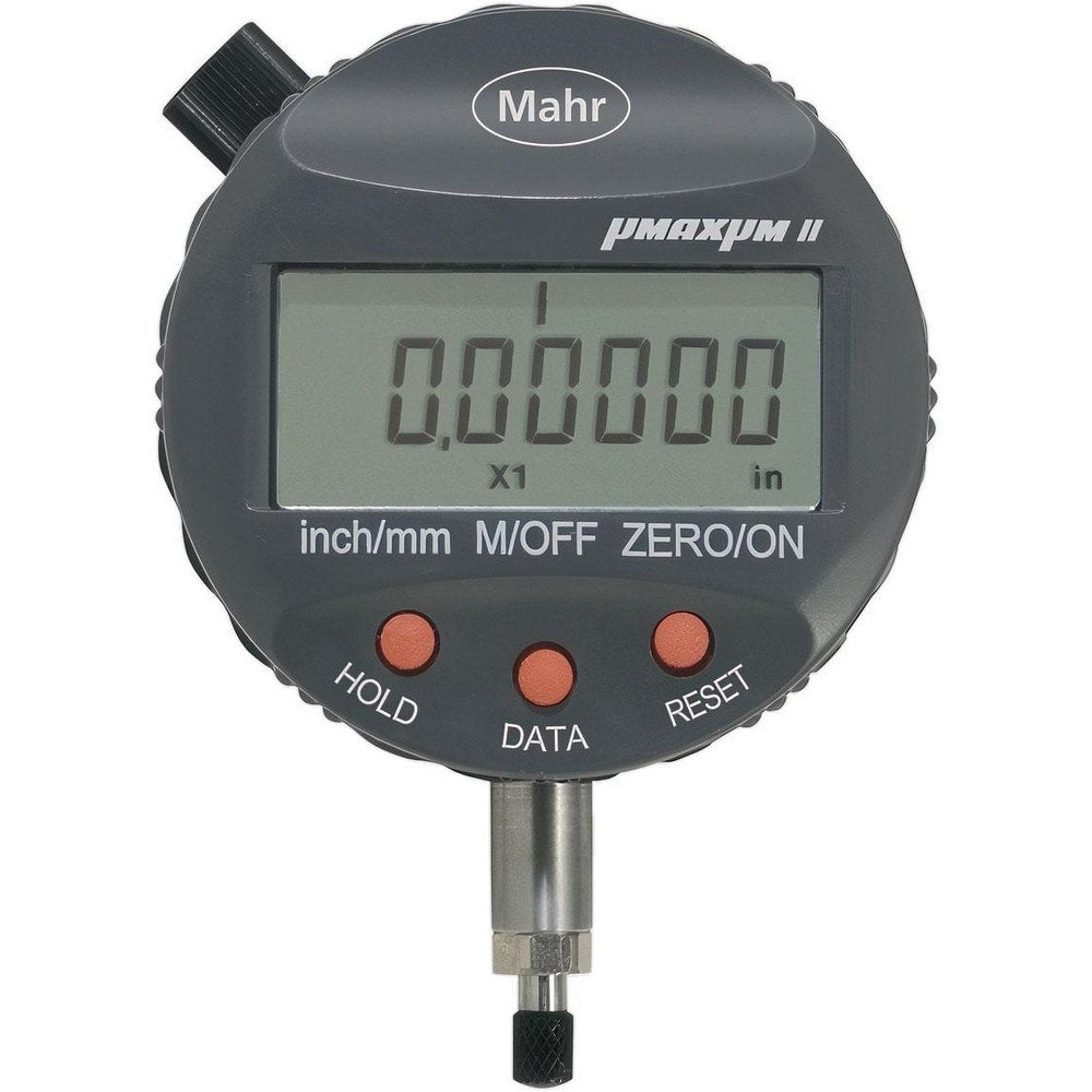 LCD Electronic Drop Indicator: 0.0400" Max, Flat Back