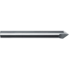 Chamfer Mill: 5/16" Dia, 5/16" Shank Dia, 90.00 deg, 2 Flute, Solid Carbide, Single End