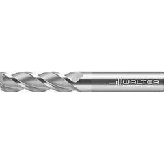 Corner Radius End Mill: 3/16" Dia, 3/4" LOC, 0.0300" Radius, 3 Flute, Solid Carbide