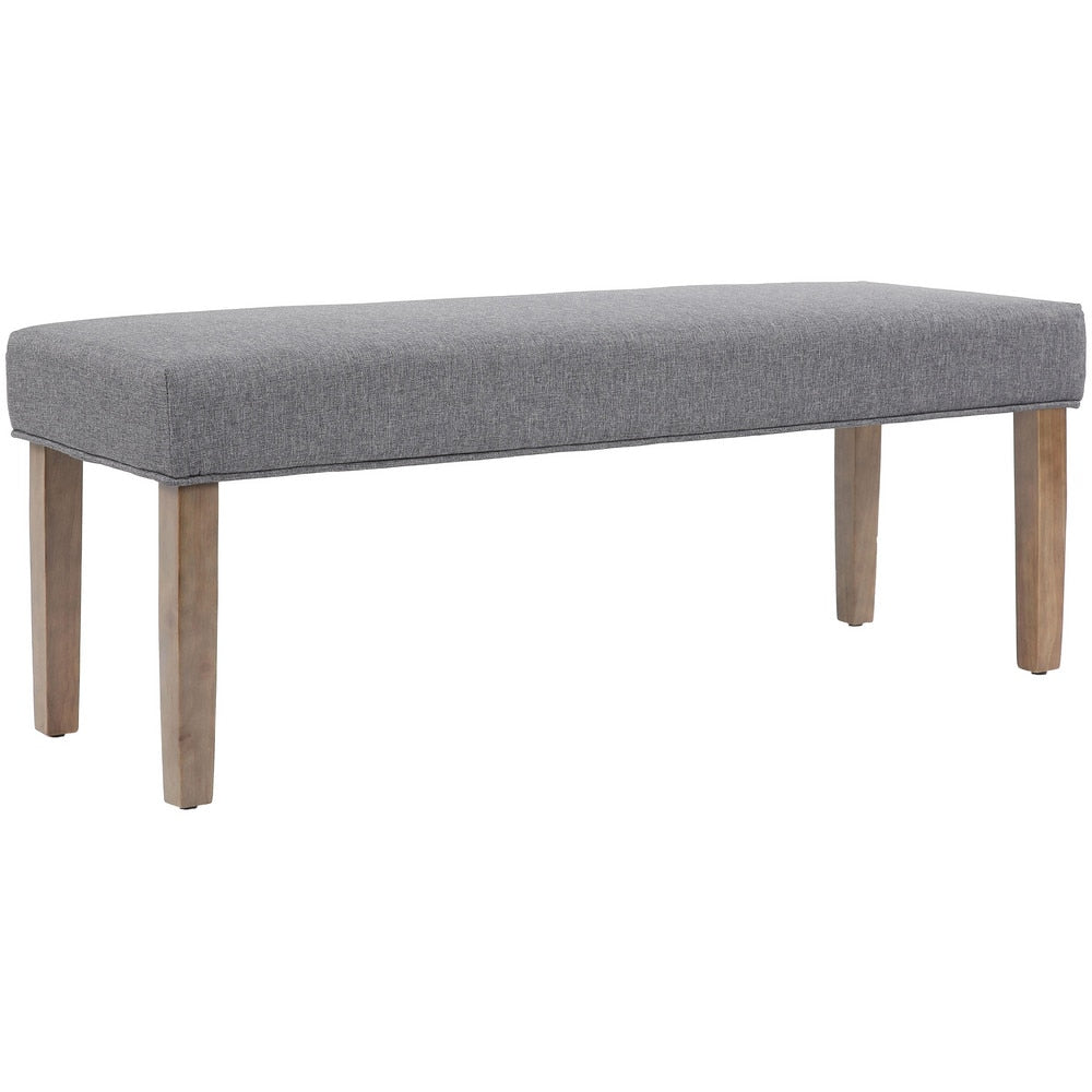 Bench Seat: Linen, Gray, 17-1/2 x 44-1/2"