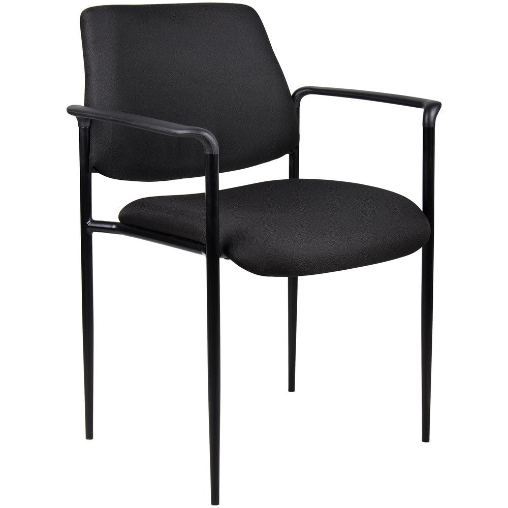 Guest Stacker Chair: 30.5 in x 23 in x 24", Black Crepe