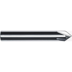 Chamfer Mill: 5/16" Dia, 5/16" Shank Dia, 90.00 deg, 4 Flute, Solid Carbide, Single End