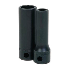 Impact Socket: 3/8" Drive, 22 mm Socket, Hex Drive