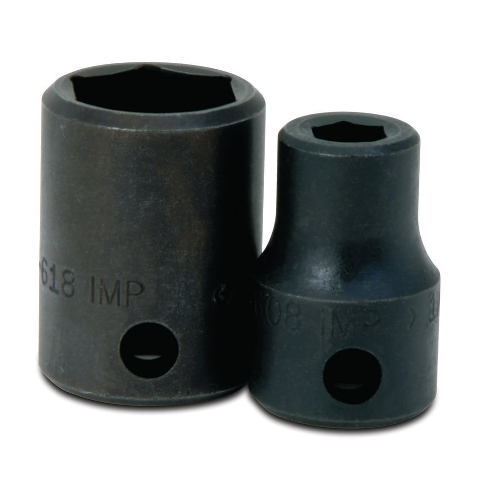 Impact Socket: 3/8" Drive, 11/16" Socket, Hex Drive