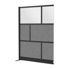 Office Cubicle Partitions; Office Cubicle Partition Type: Modular Wall Room Divider; Color: Gray, Black, Frosted; Material: Aluminum; Mount Type: Freestanding; Height (Inch): 70; Width (Inch): 53; Thickness (Inch): 1-3/4