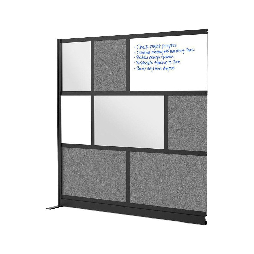 Office Cubicle Partitions; Office Cubicle Partition Type: Modular Wall Room Divider; Color: Gray, White, Black, Frosted; Material: Aluminum; Mount Type: Freestanding; Height (Inch): 70; Width (Inch): 70; Thickness (Inch): 1-3/4