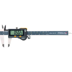 Electronic Caliper: 0 to 8", 0.0005" Resolution, IP67, For Depth, Inside Diameter, Outside Diameter & Step