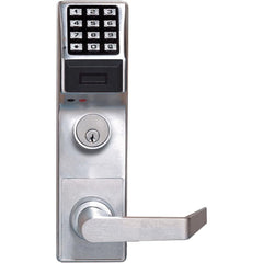 Lever Locksets; Lockset Type: Rim Exit Trim with Prox Keypad; Key Type: Conventional; Back Set: 2-3/4; Cylinder Type: Conventional; Material: Metal; Door Thickness: 1 3/8 - 1 3/4; Finish: Satin Chrome