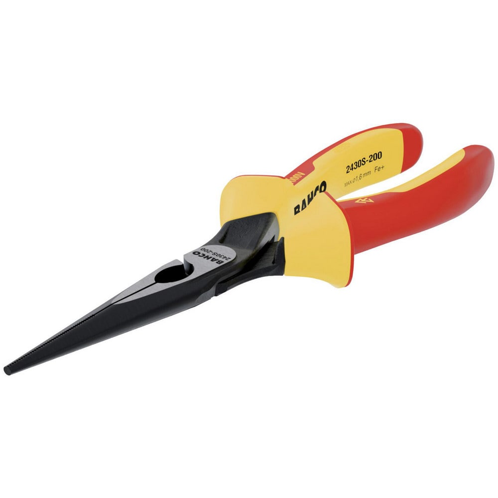 Long Nose Pliers; Pliers Type: 1000V Insulated Long Nose Pliers; Jaw Texture: Smooth; Jaw Length (Inch): 1-29/64; Jaw Width (Inch): 19/32