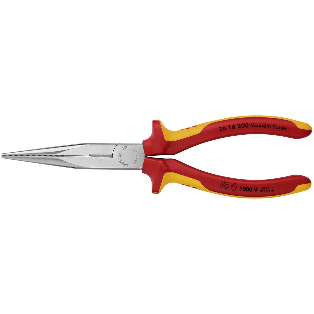 Long Nose Pliers; Pliers Type: Long Nose Pliers, Cutting, Insulated; Jaw Texture: Serrated; Jaw Length (Inch): 2-7/8; Jaw Width (Inch): 45/64