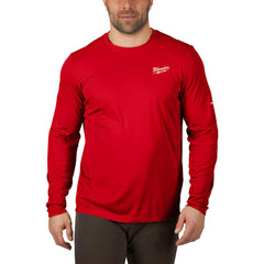 Work Shirt: General Purpose, Long Sleeve, 2X-Large, Polyester, Red