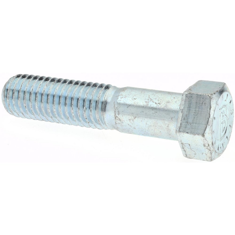 Hex Head Cap Screw: 9/16-12, 2-1/4" Length Under Head, Grade 9 Alloy Steel, Clear Zinc Chromate Finish