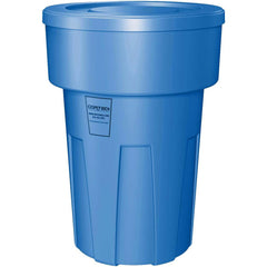 Trash Cans & Recycling Containers; Product Type: Trash Can; Type: Cortech Cobra Trash Can; Container Capacity: 55 Gallons; Container Shape: Round; Lid Type: No Lid; Container Material: Polyethylene; Color: Blue; Material: Plastic