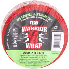 Electrical Tape; Tape Material: Vinyl; Width (Inch): 3/4; Thickness (mil): 7.0000; Color: Red; Series: General Use; Series Part Number: WW-716-RD; Adhesive Material: PVC