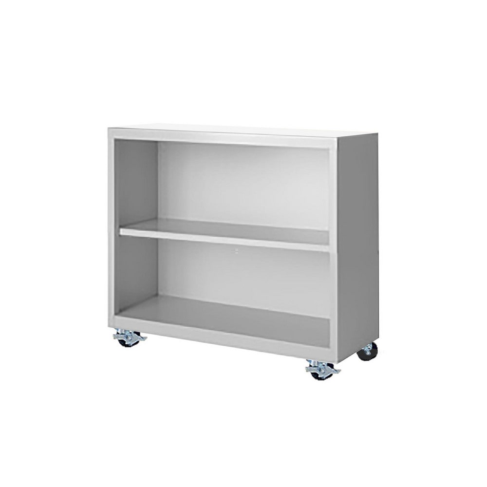 Bookcases; Overall Height: 33; Overall Width: 36; Overall Depth: 13; Material: Steel; Color: Navy Blue; Shelf Weight Capacity: 160