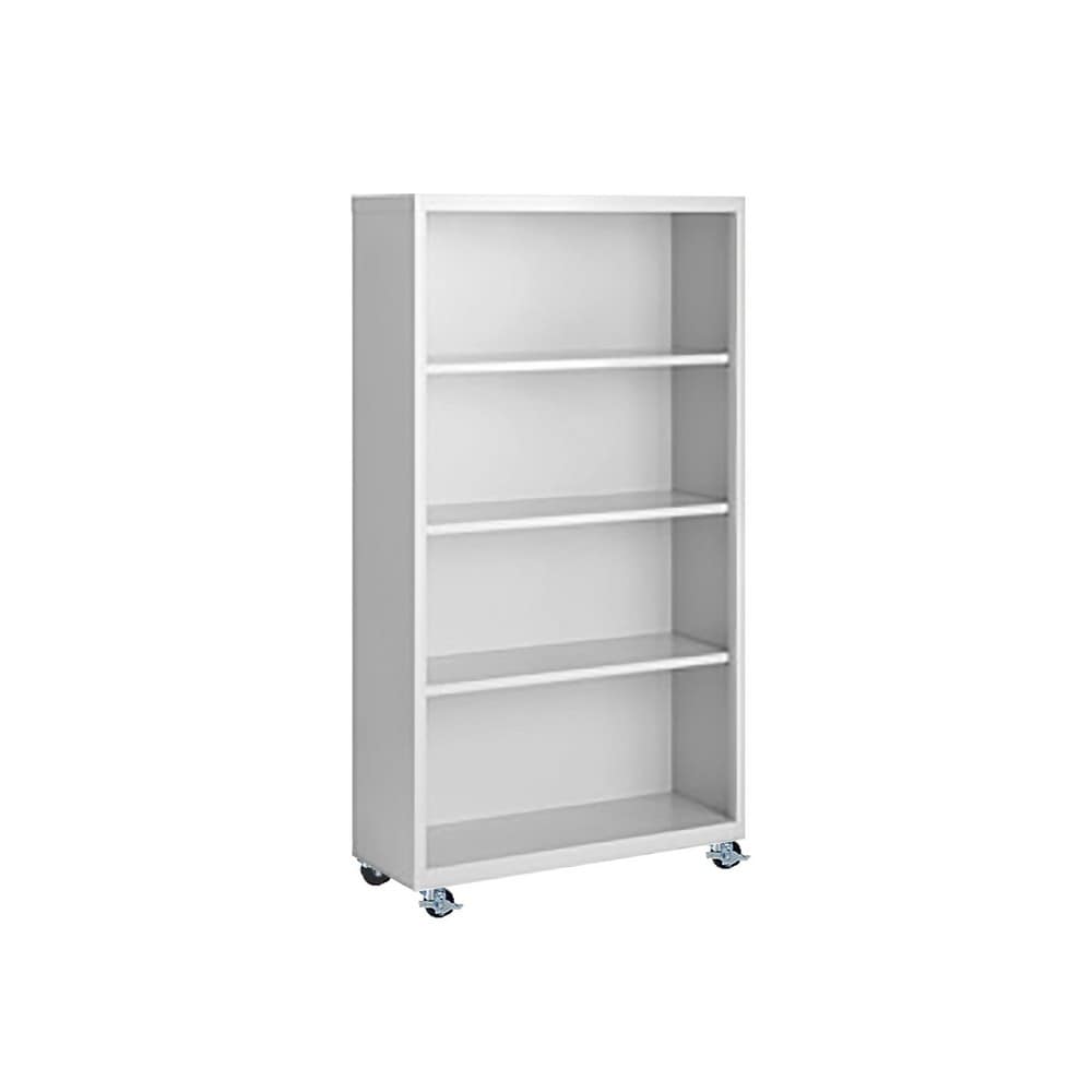 Bookcases; Overall Height: 55; Overall Width: 36; Overall Depth: 13; Material: Steel; Color: Wine Red; Shelf Weight Capacity: 160