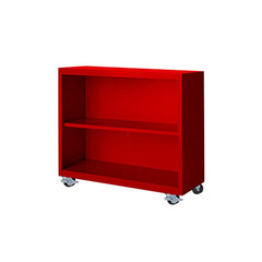 Bookcases; Overall Height: 33; Overall Width: 36; Overall Depth: 13; Material: Steel; Color: Signal Red; Shelf Weight Capacity: 160