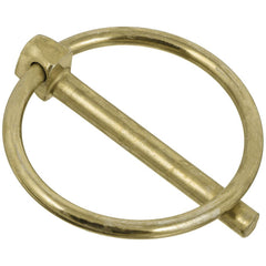 Lynch Pins; Pin Diameter: 0.2500; Usable Length: 1.75; Overall Length: 2.00; Pin Material: Carbon Steel; Pin Finish: Zinc Yellow; Shaft Length: 2; Ring Material: Carbon Steel; Ring Finish: Zinc Yellow