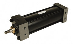 Double Acting Rodless Air Cylinder: 6" Bore, 1" Stroke, 250 psi Max, 3/4 NPTF Port, Head Rectangular Flange Mount