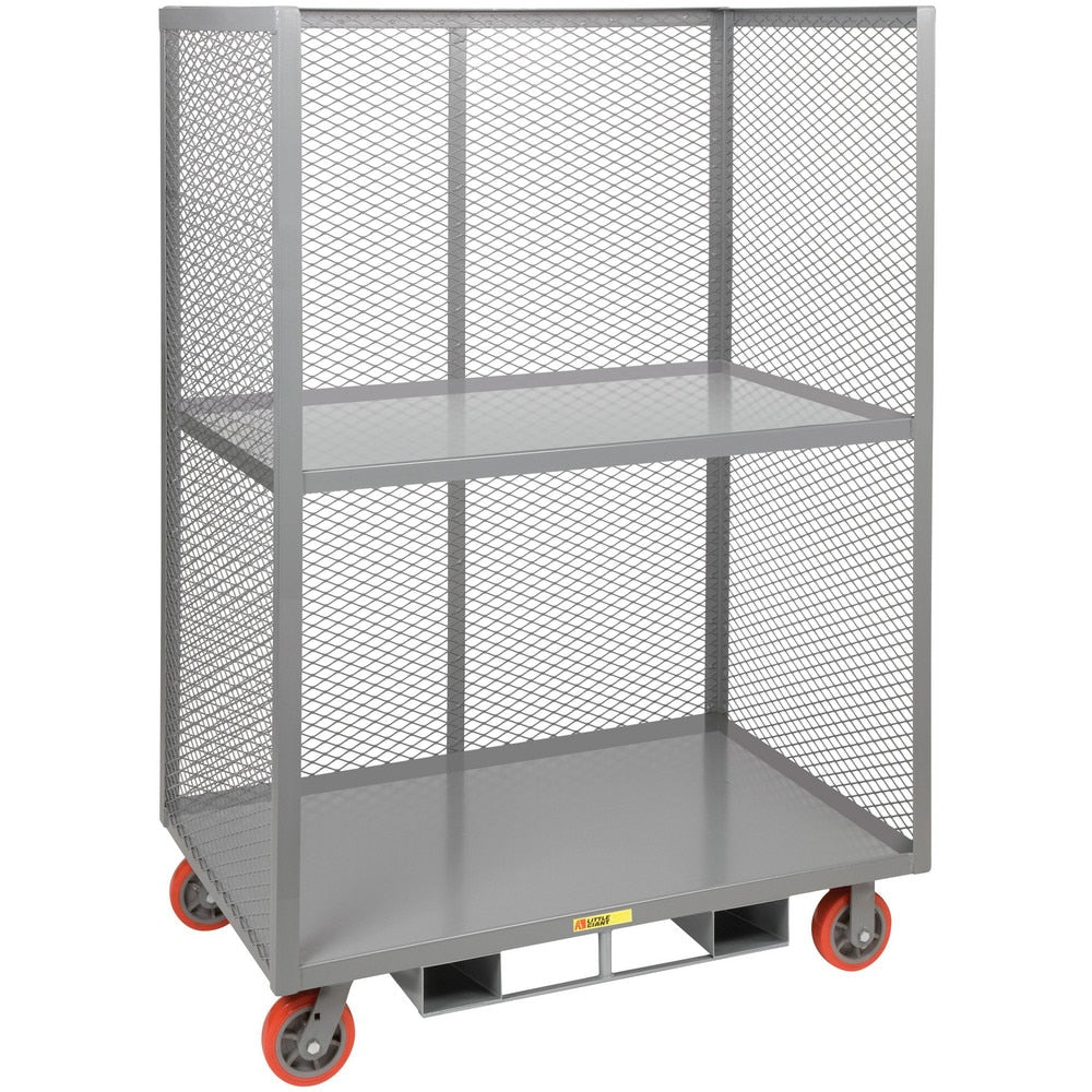 Forkliftable Order Picking Utility Cart: 53-1/2" Long, 53-1/2" Wide, Steel, 3600 lb Capacity, Gray