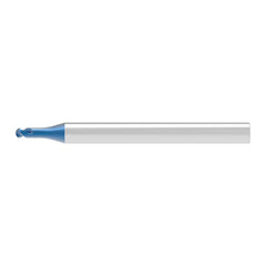 Ball End Mill: 0.40 mm Dia, 0.32 mm LOC, 2 Flute, Solid Carbide