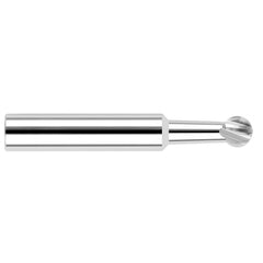 Undercutting End Mills; Mill Diameter (Decimal Inch): 0.0469; Mill Diameter (Inch): 3/64; Length Of Cut (Decimal Inch - 4 Decimals): 0.0401; Overall Length (Inch): 1-1/2; Radius: 0.0235; Number Of Flutes: 2; Neck Length (Decimal Inch): 0.0620; Neck Diamet
