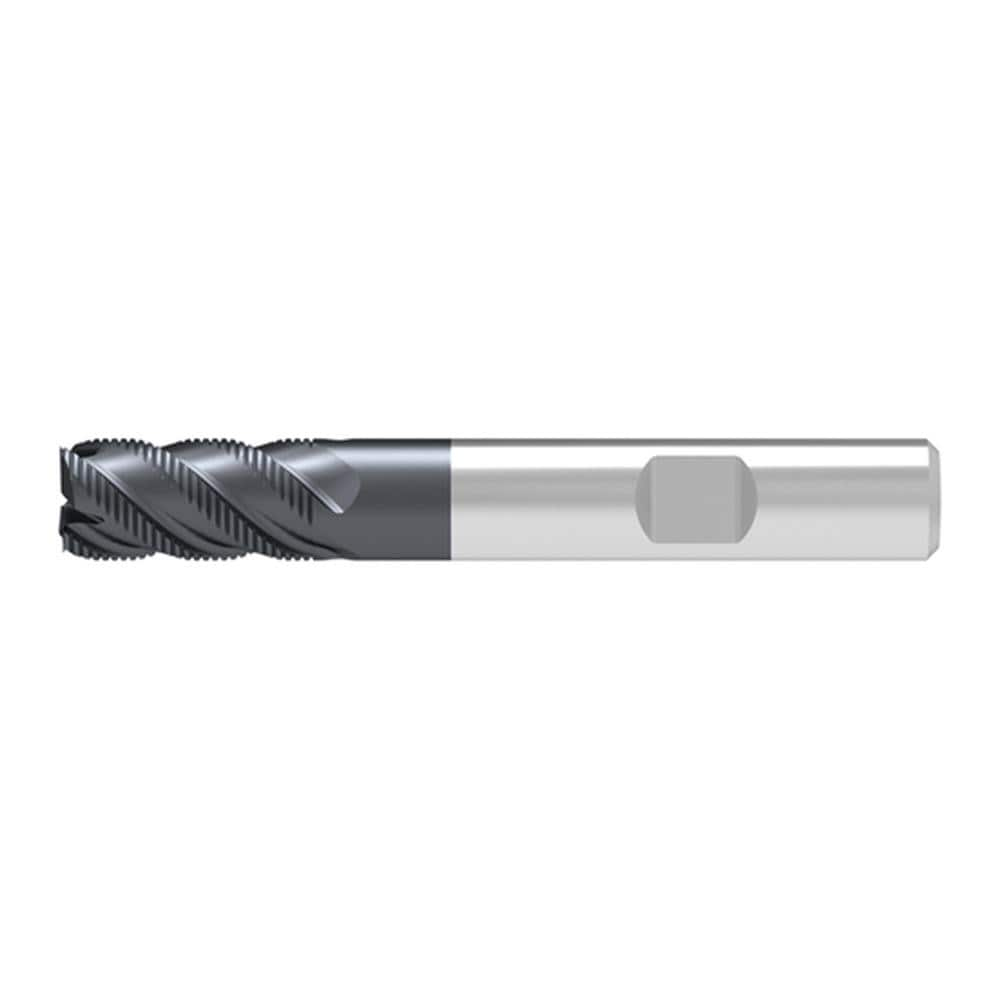 Corner Chamfer End Mill: 18.00 mm Dia, 32.00 mm LOC, 5 Flute, 0.50 mm Chamfer Width, Solid Carbide